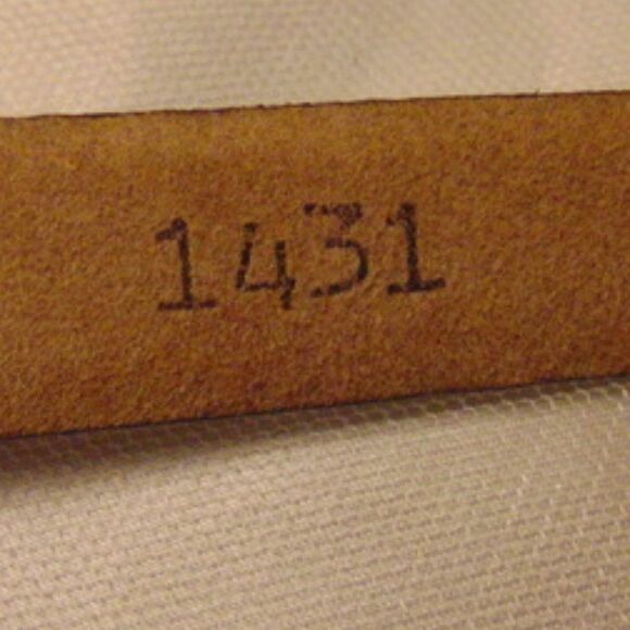 EUC VINTAGE LYNTONE 1431 Python Cowhide Yellow & Brown Belt Gold Hardware 28-30 - Picture 8 of 9